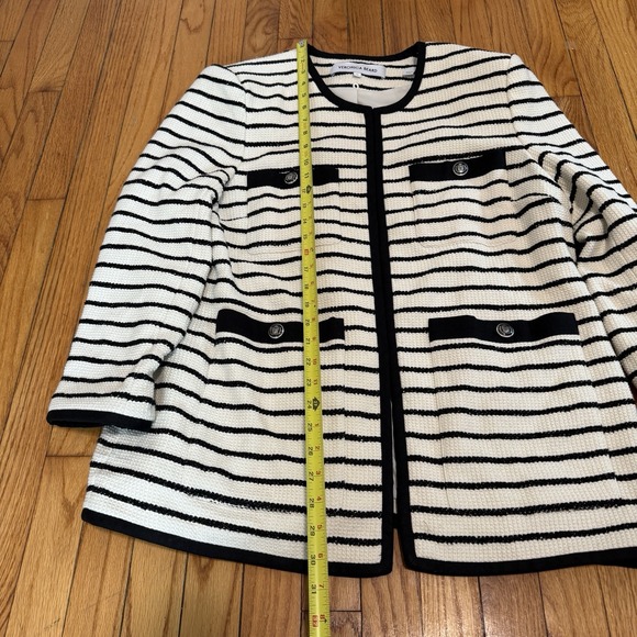 Veronica Beard Foster Striped Dickey Jacket Size 16 - Picture 10 of 10